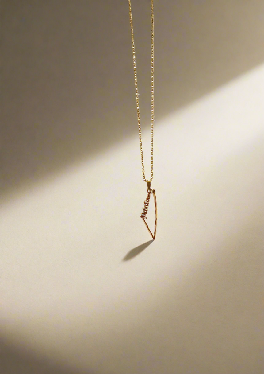 Palestine Map Necklace